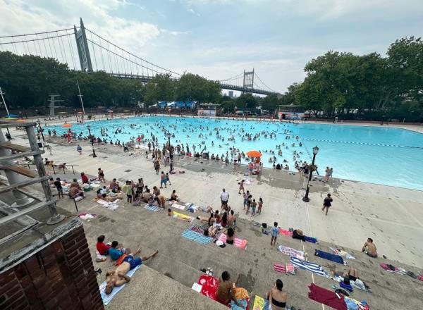 The newly-renovated Astoria Pool in Astoria, Queens.