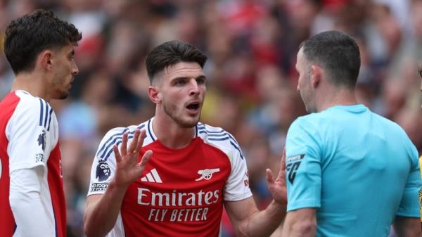 Declan Rice was aghast at being sent off for a second yellow card